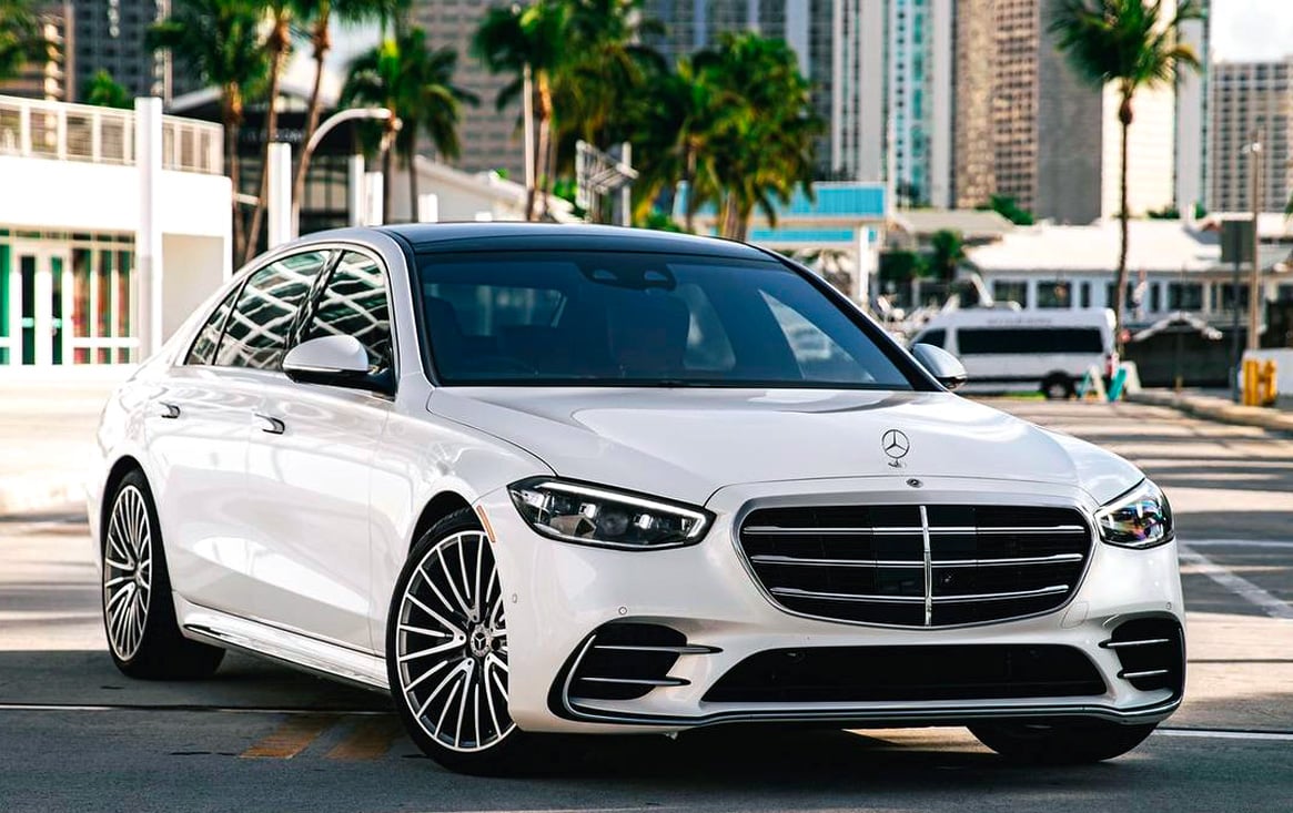 White Mercedes-Benz S-Class exterior